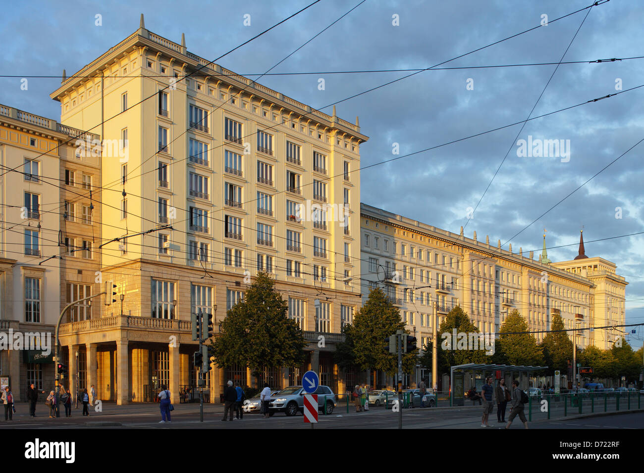 Magdeburg, Germany, residential buildings in the Ernst-Reuter-Allee in