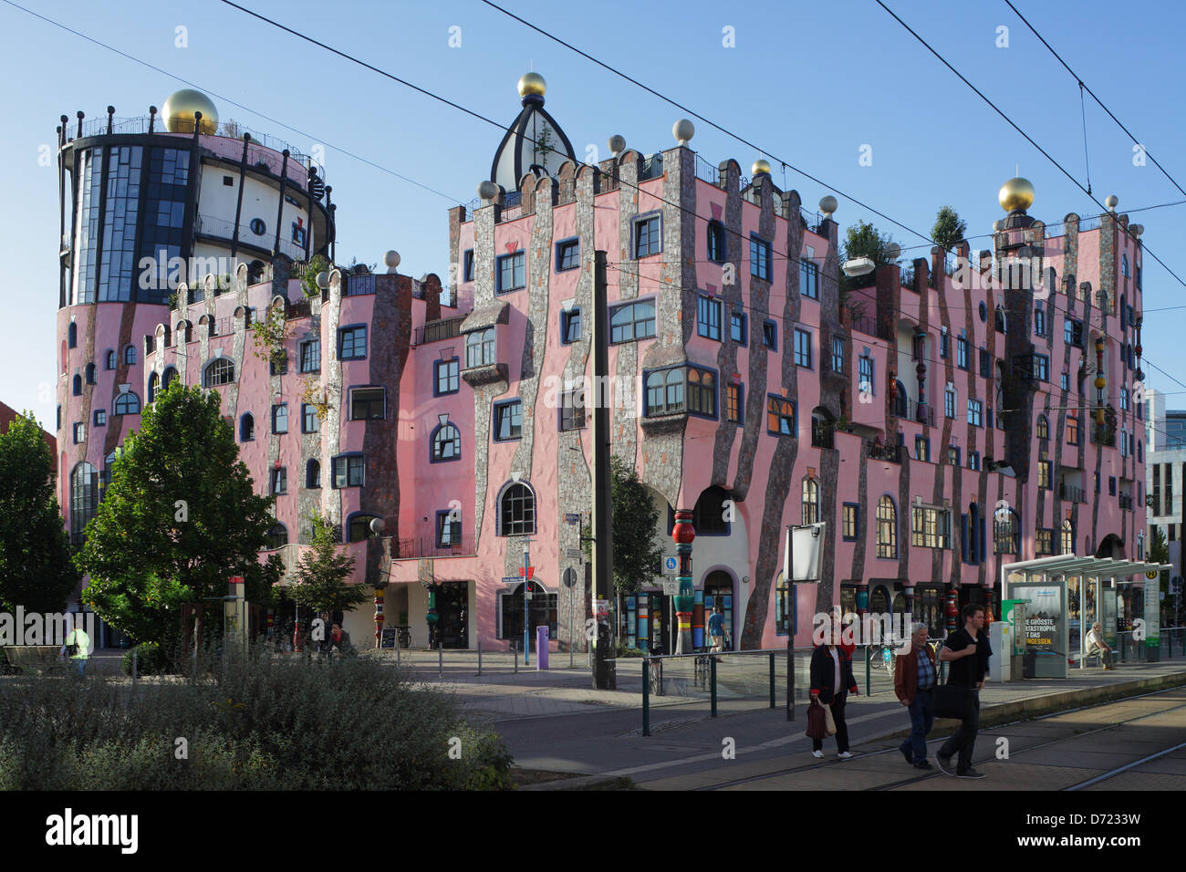 Magdeburg, Germany, the Greens Citadel designed by Hundertwasser Stock Photo