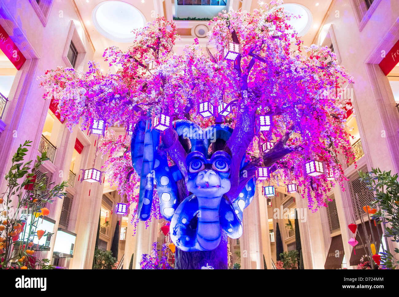 Chinese New year decorations in the hotel in Las Vegas Stock