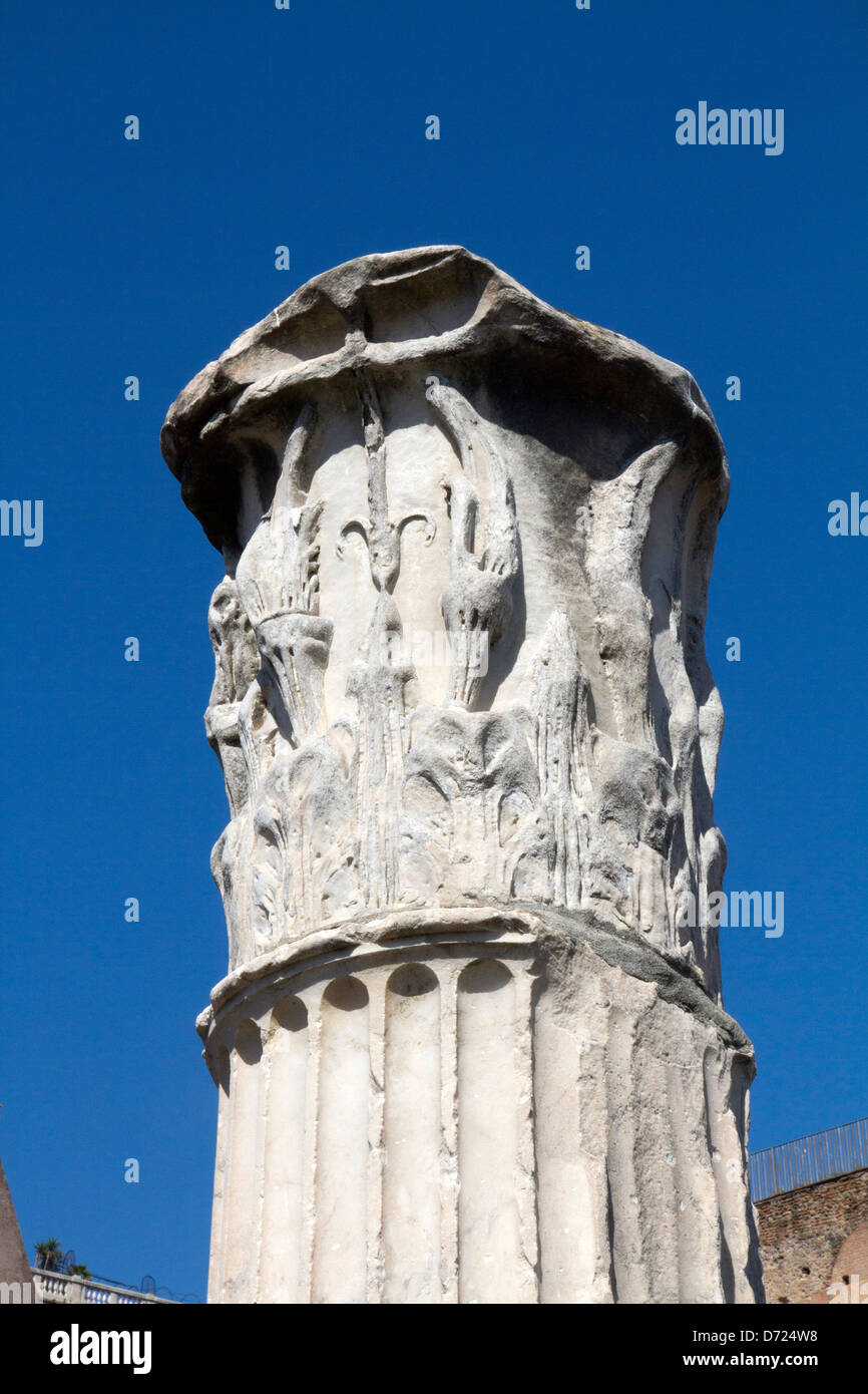 Roman ruins column capitel historical Stock Photo