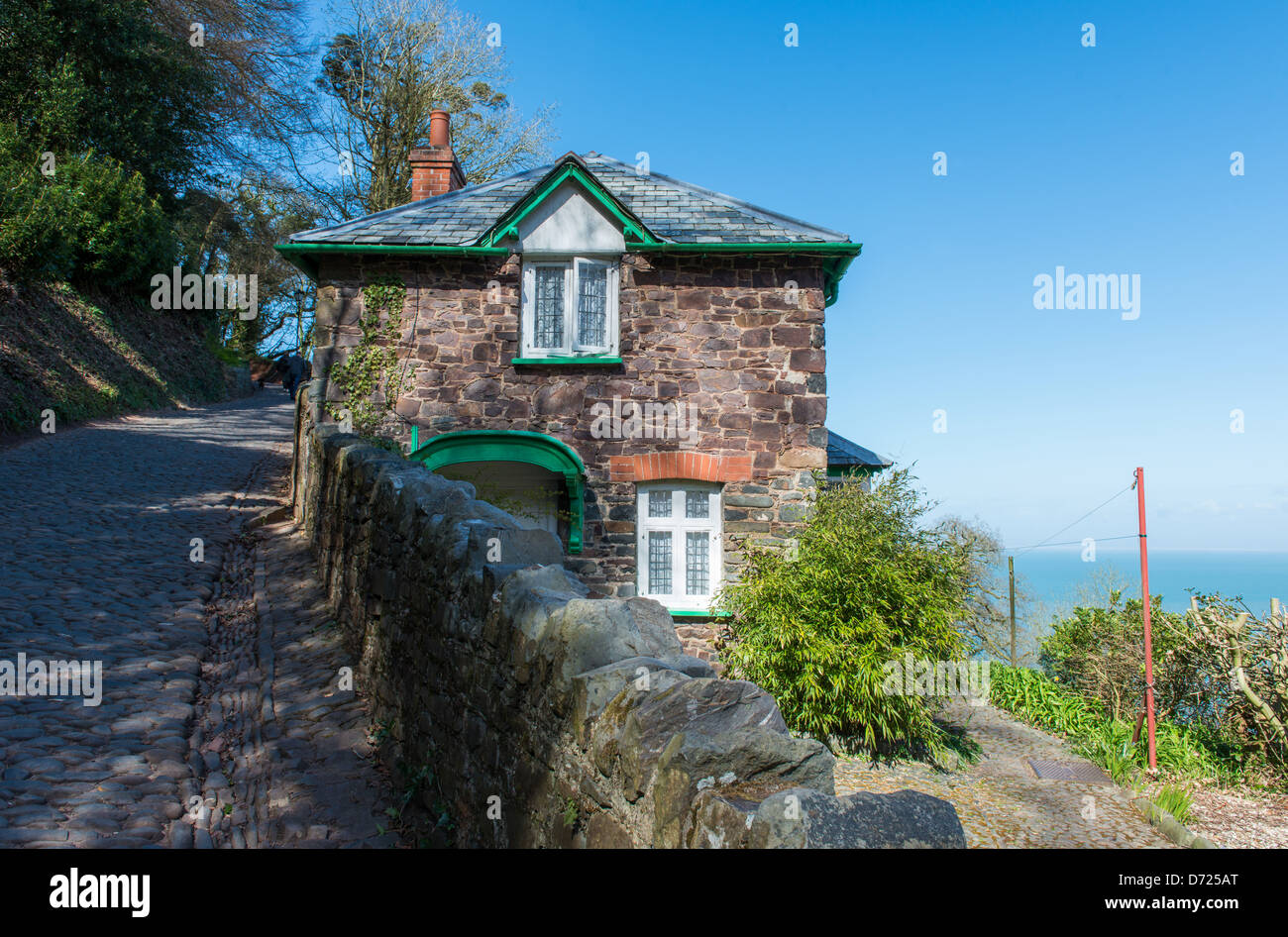 Clovelly, North Devon, England. A charming old house by the side of a