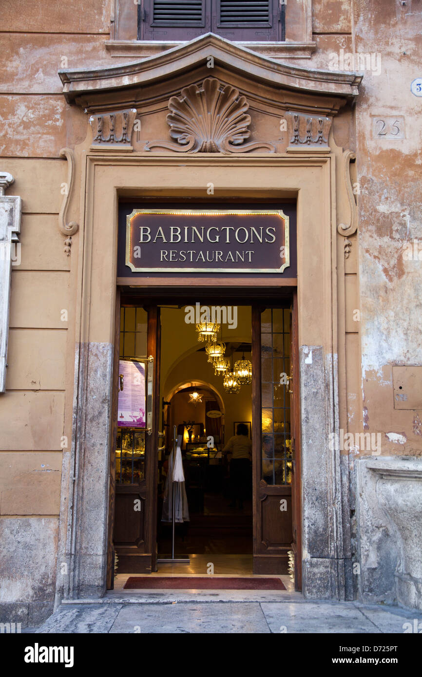 Rome Italy Babingtons Tea Room in Spanish square Stock Photo Alamy