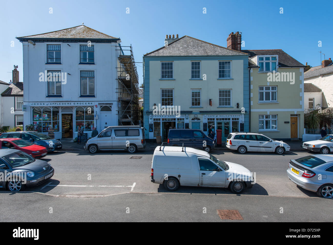 Appledore, North Devon, England.The town centre and some of its shops