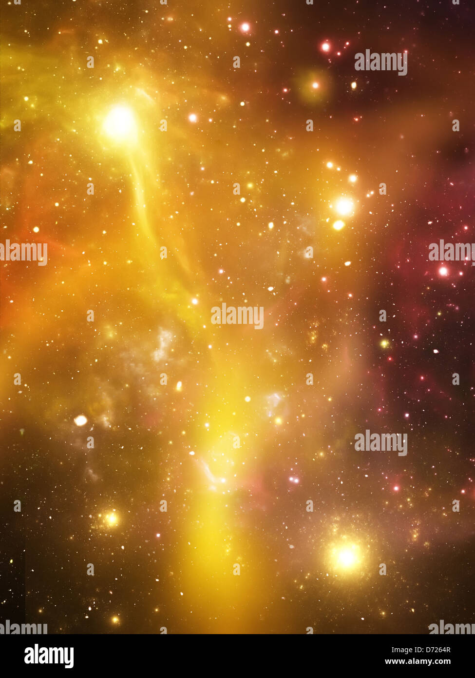 Bright yellow starfield, space background Stock Photo - Alamy
