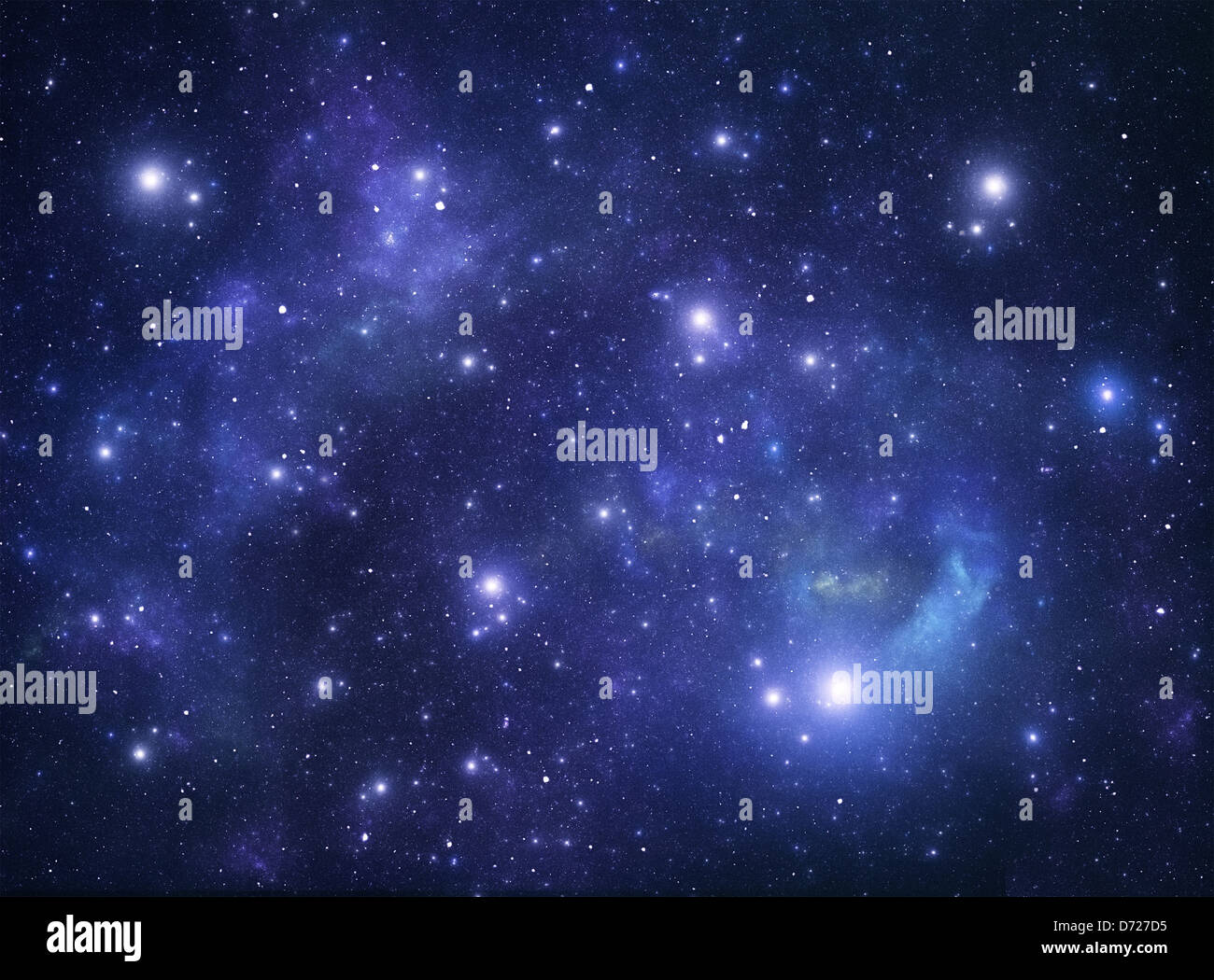 Stellar Space Galaxy Blue Background Stock Photo Alamy