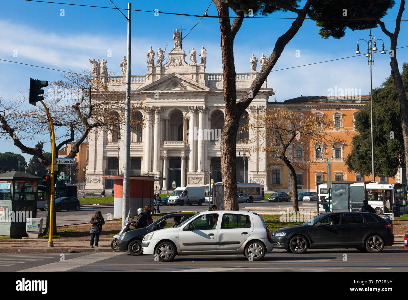 The Papal Archbasilica of St John Lateran, commonly known as St. John Lateran's Basilica Stock Photo