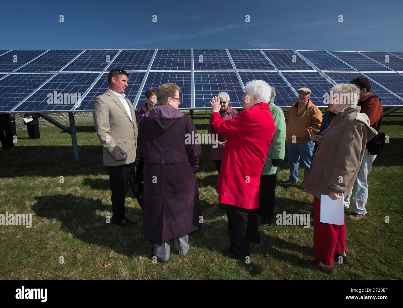 Catholic Religious Order Dedicates Large Solar Energy Project Stock Photo