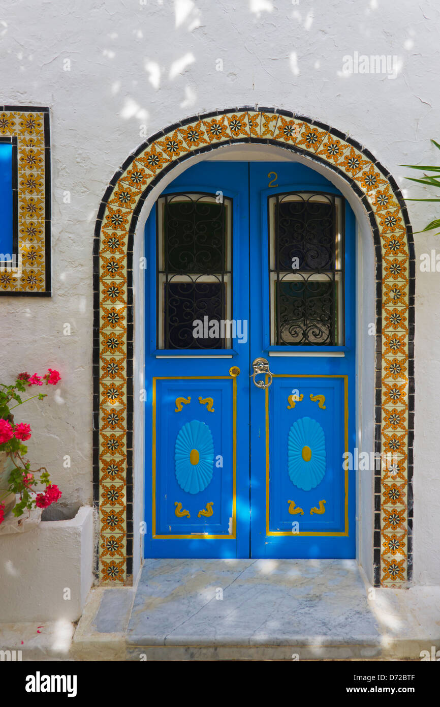 Traditional house, Sidi Bou Said, Tunis, Tunisia Stock Photo Alamy