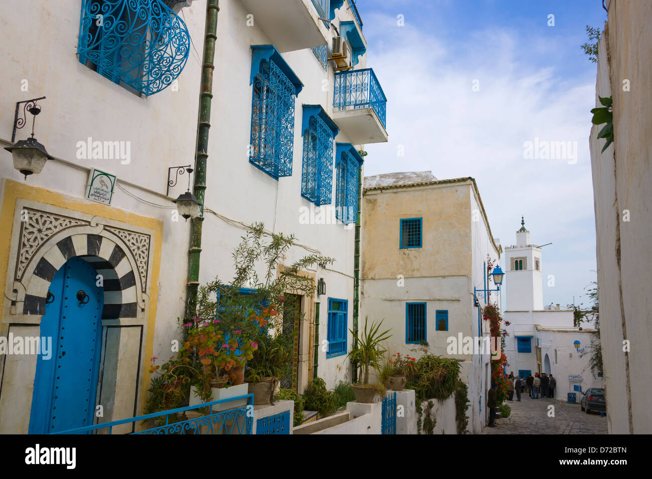 Traditional house, Sidi Bou Said, Tunis, Tunisia Stock Photo Alamy