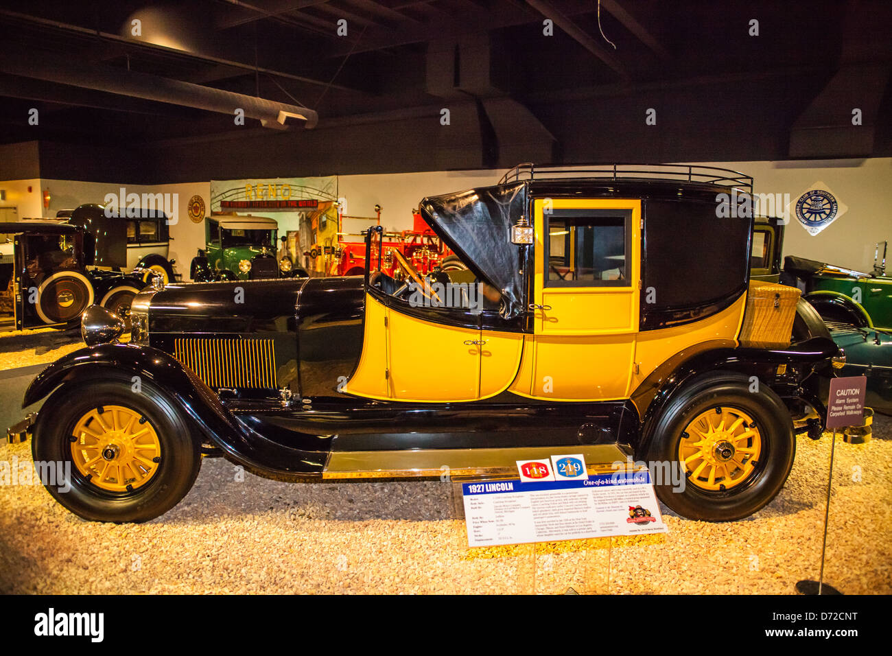 1927 Lincoln L134B Coaching Brougham with a body by Judkins at the National Automobile Museum in Reno Nevada Stock Photo