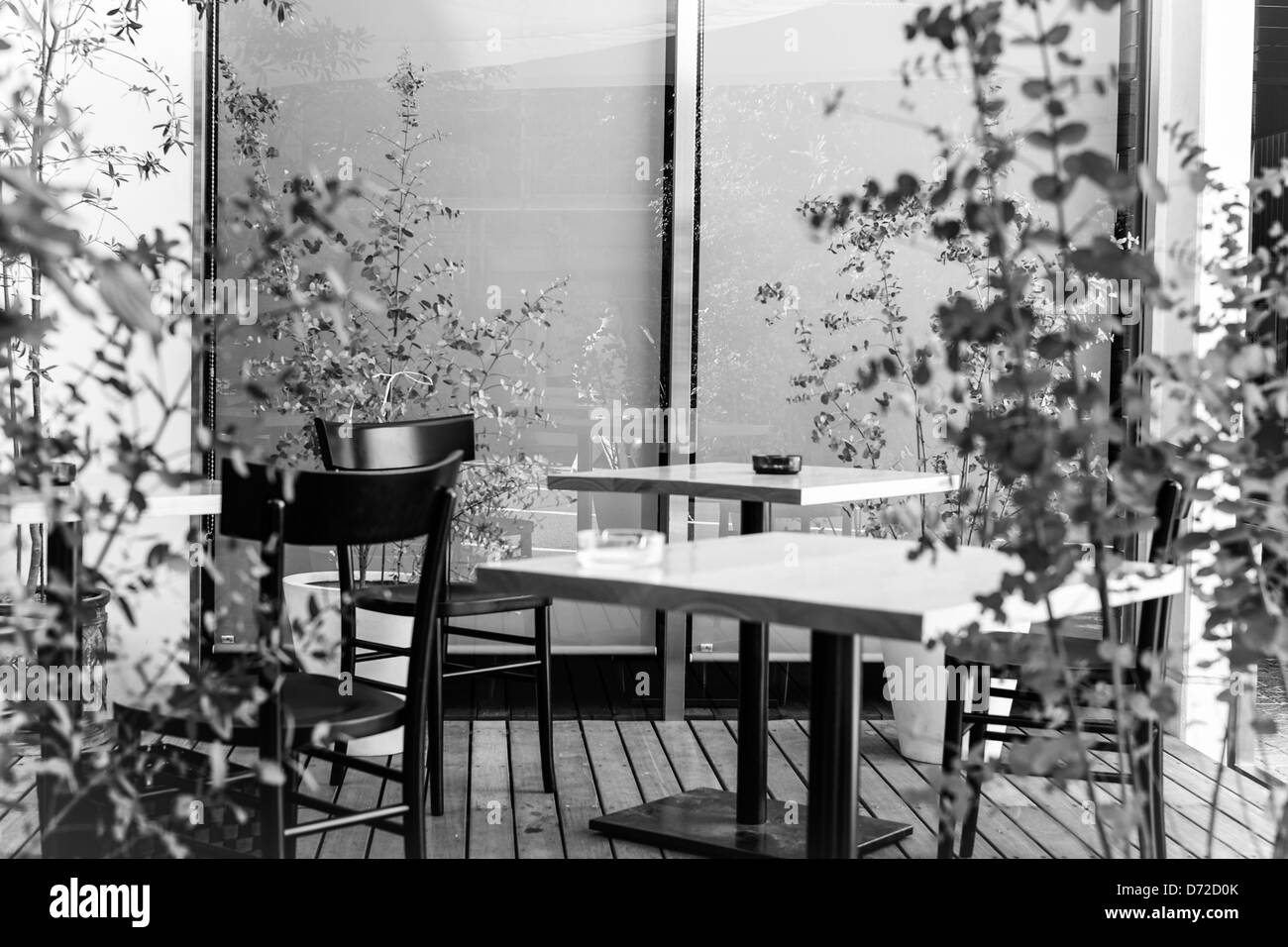 Tokyo Coffee Monochrome Stock Photo