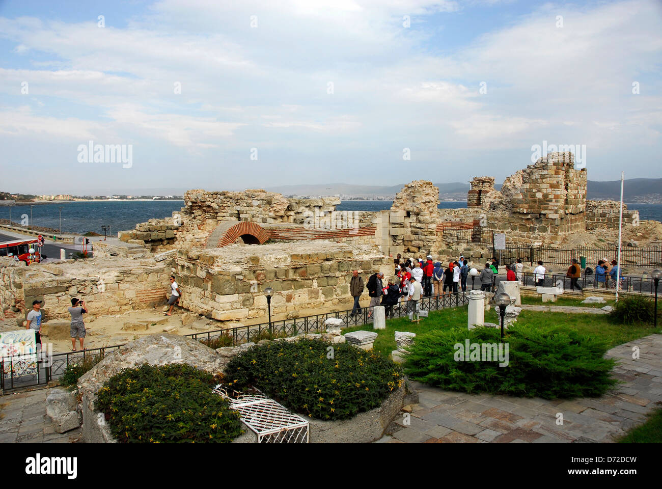 The archeological museum with ruins in Nesebar, Bulgaria Stock Photo