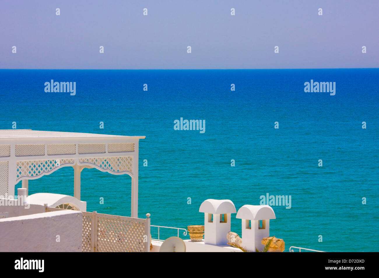 Villa along the beach, Hammamet, Tunisia Stock Photo Alamy