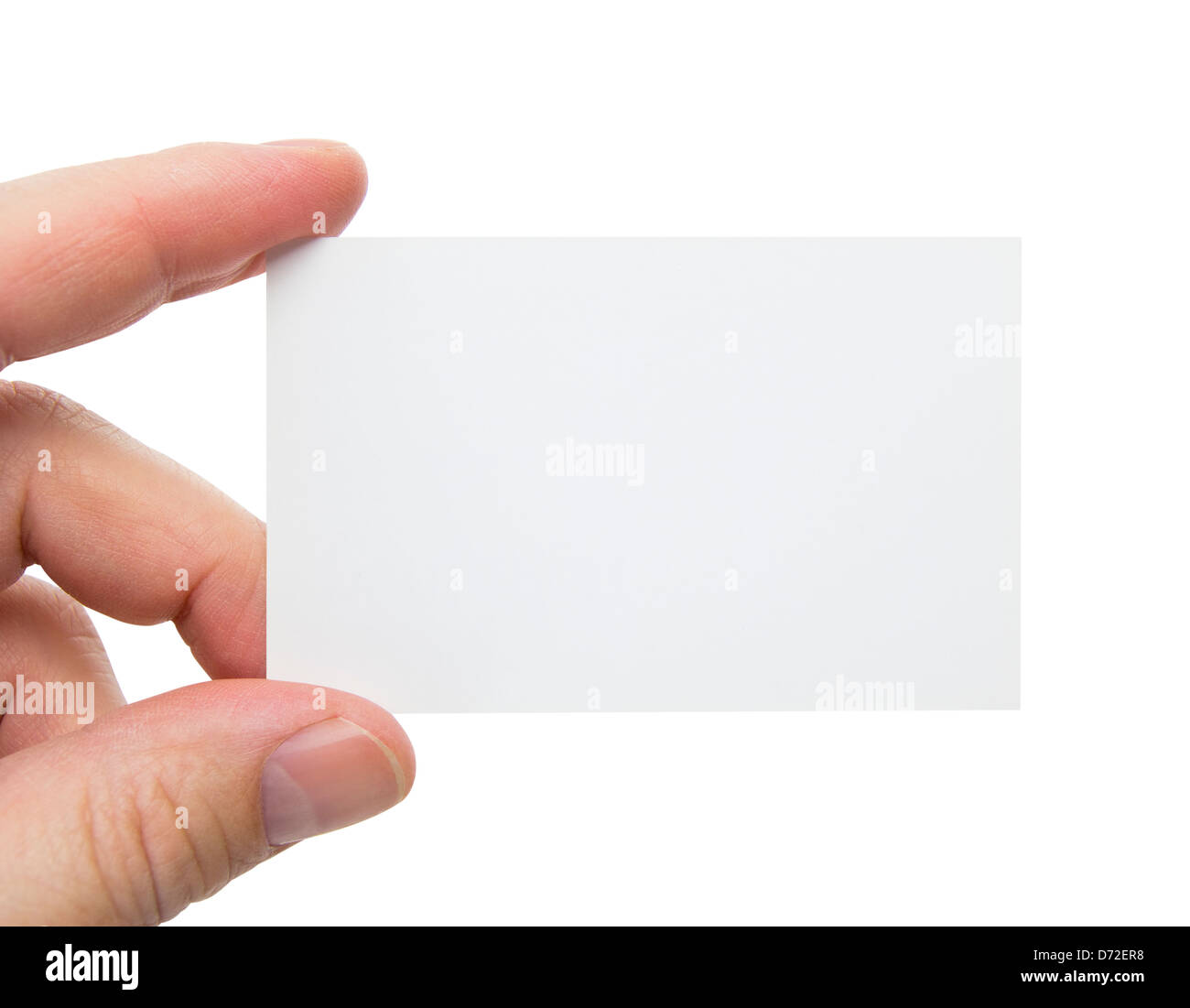 male hand holding a business card, clipping path included Stock Photo ...