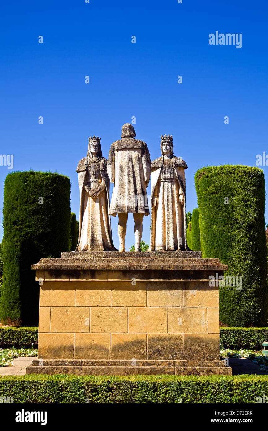 Queen Isabella and King Ferdinand Meet Christopher Columbus in the Garden of the Christian Kings
