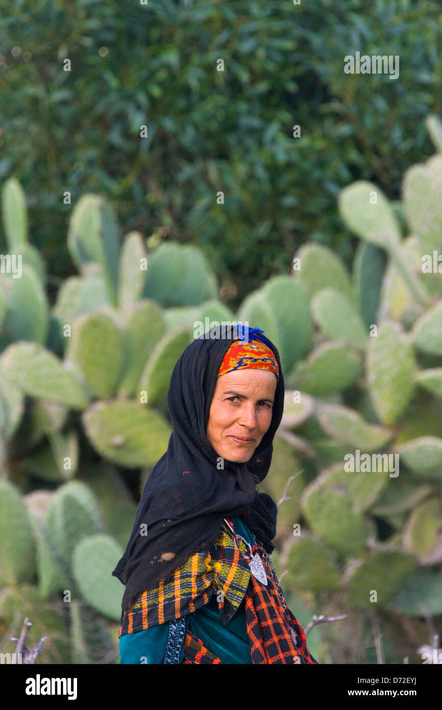 Berber woman, Bizerte, Tunisia Stock Photo