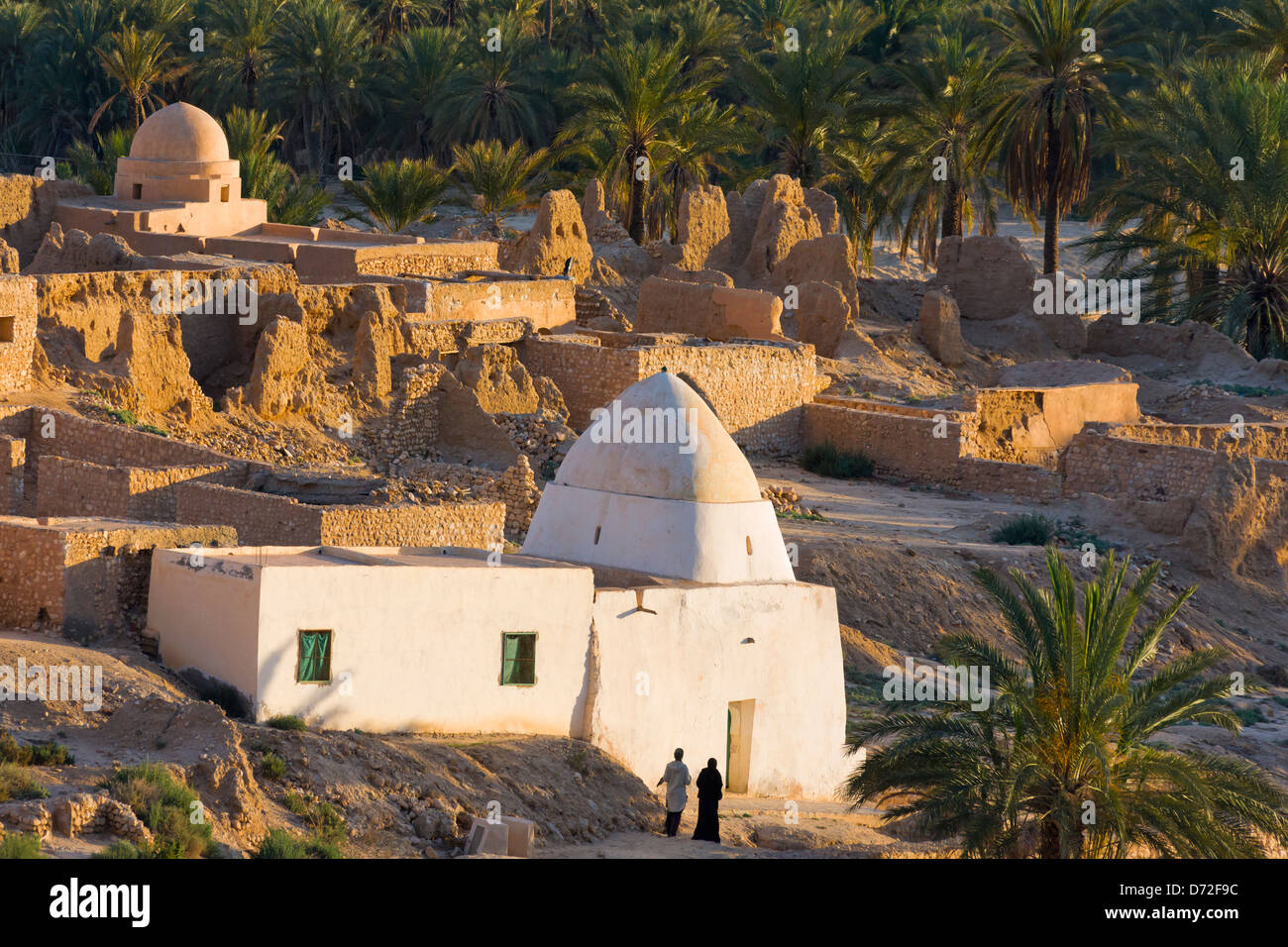 Tamerza ruins, Tunisia Stock Photo