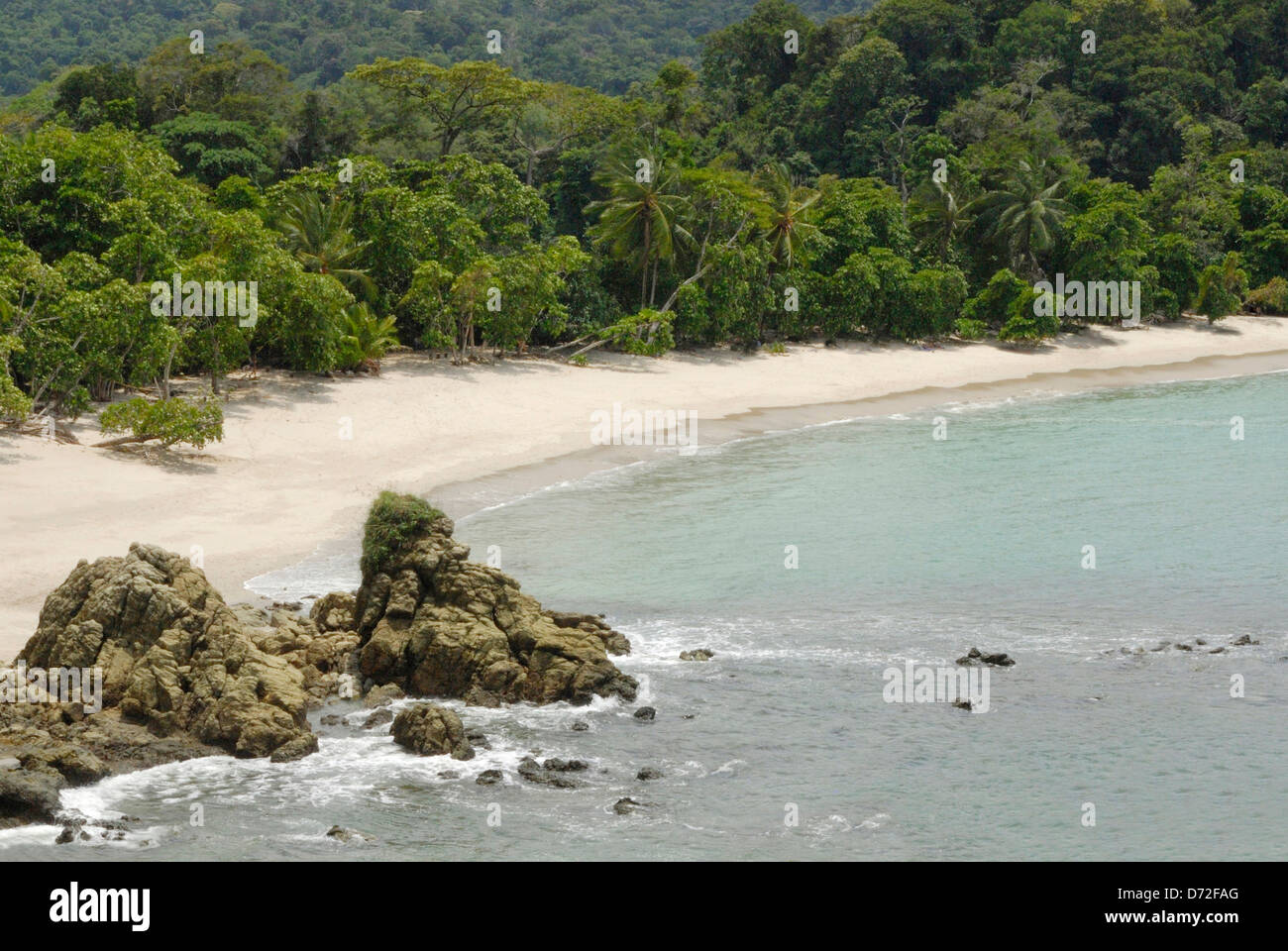 The beach in Manuel Antonio National Park, Costa Rica Stock Photo