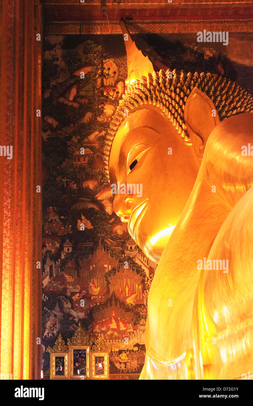 Buddha temple Bangkok Thailand ancient cultural traditions of Asia. Stock Photo