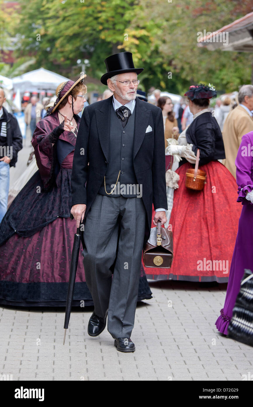Iffezheim, Germany, Women and Men in historical costumes Stock Photo ...