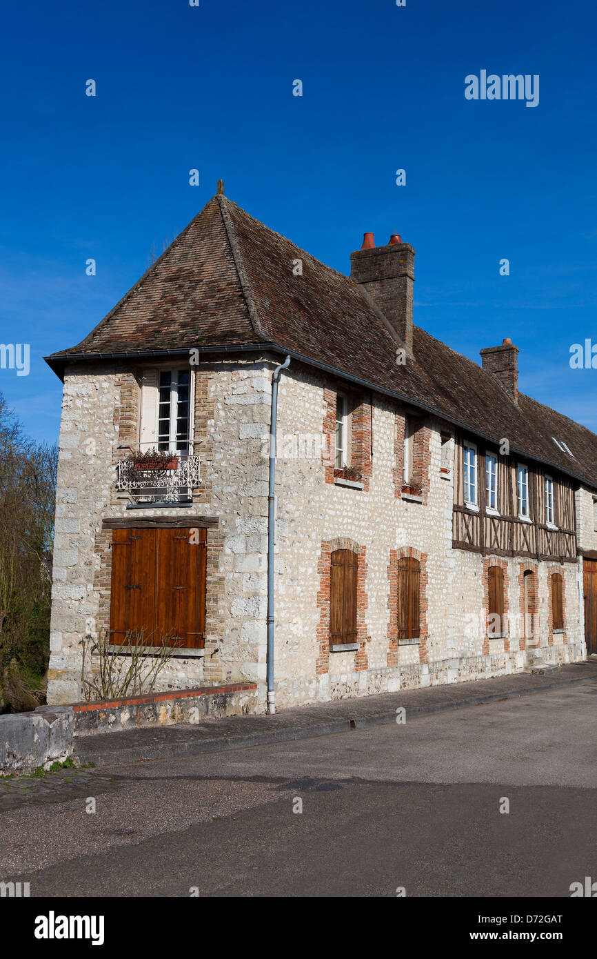 Architecture of Les Andelys, Haute Normandie, France Stock Photo