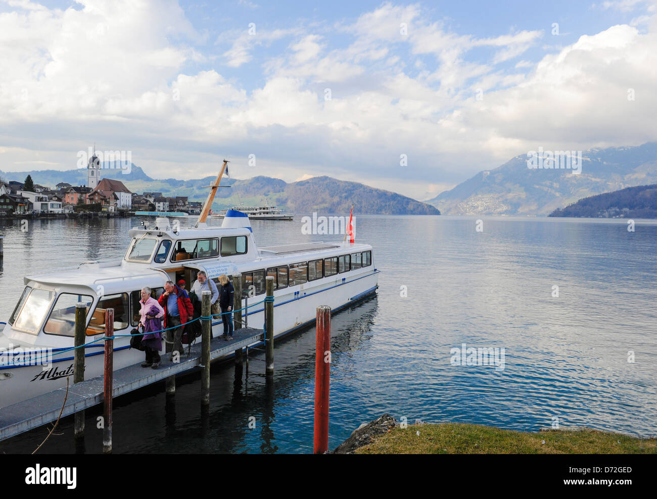 Beckenried, Lake Lucerne Stock Photo