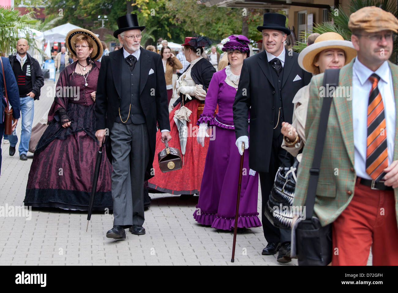 Iffezheim, Germany, Women and Men in historical costumes Stock Photo ...