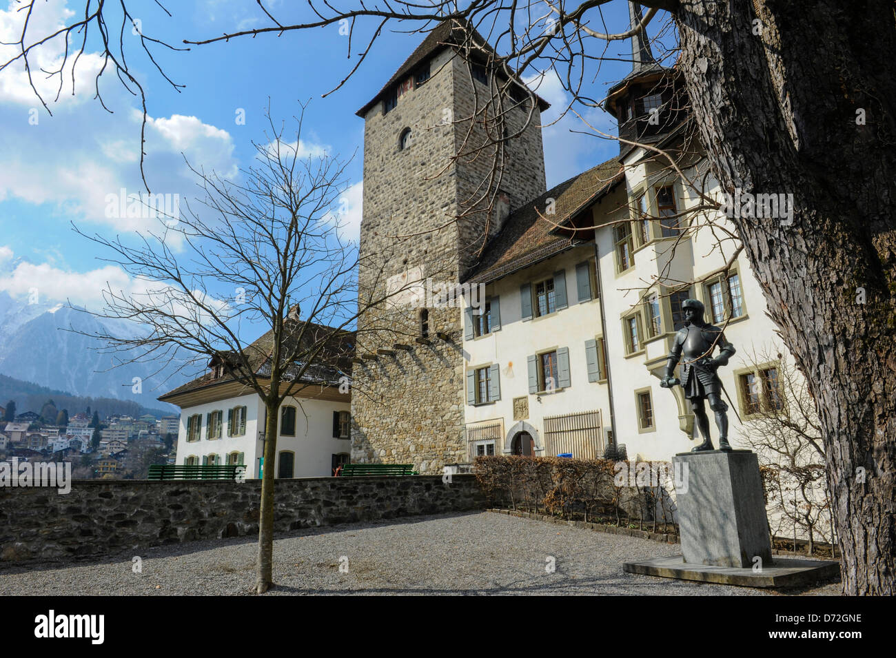Spiez Castle, Switzerland Stock Photo