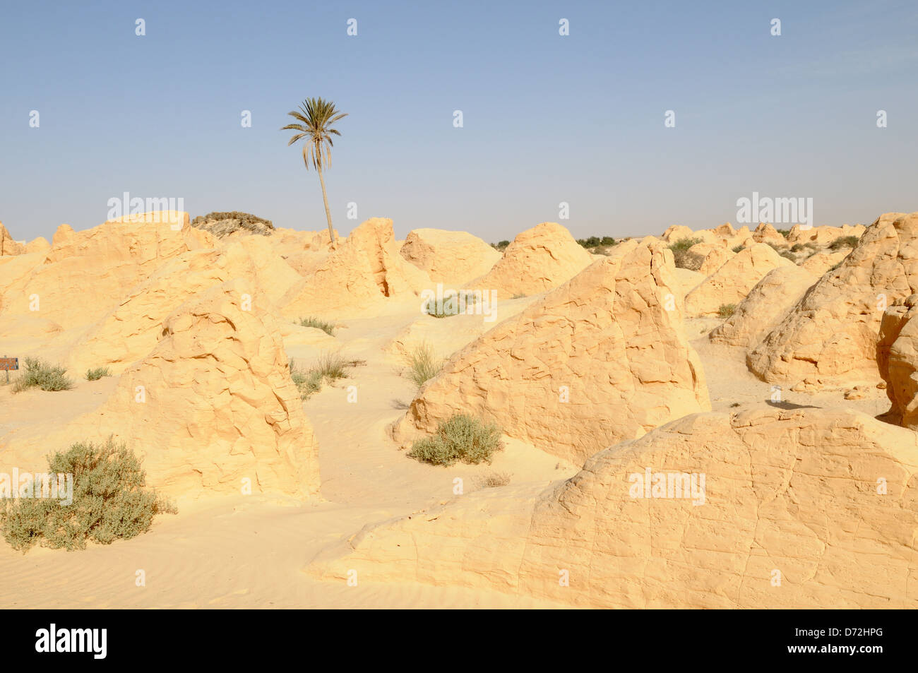 Petrified sand dunes near Douz Tunisia Stock Photo