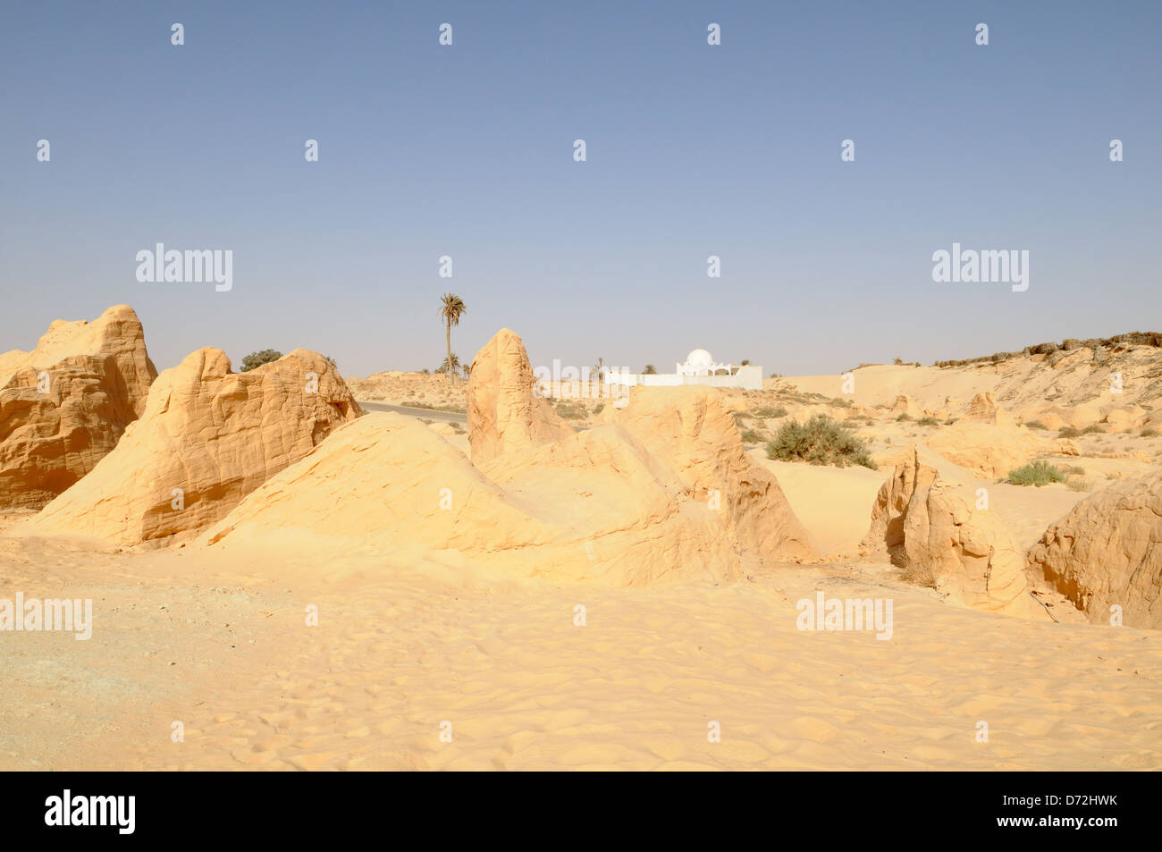 Petrified sand dunes near Douz Tunisia Stock Photo