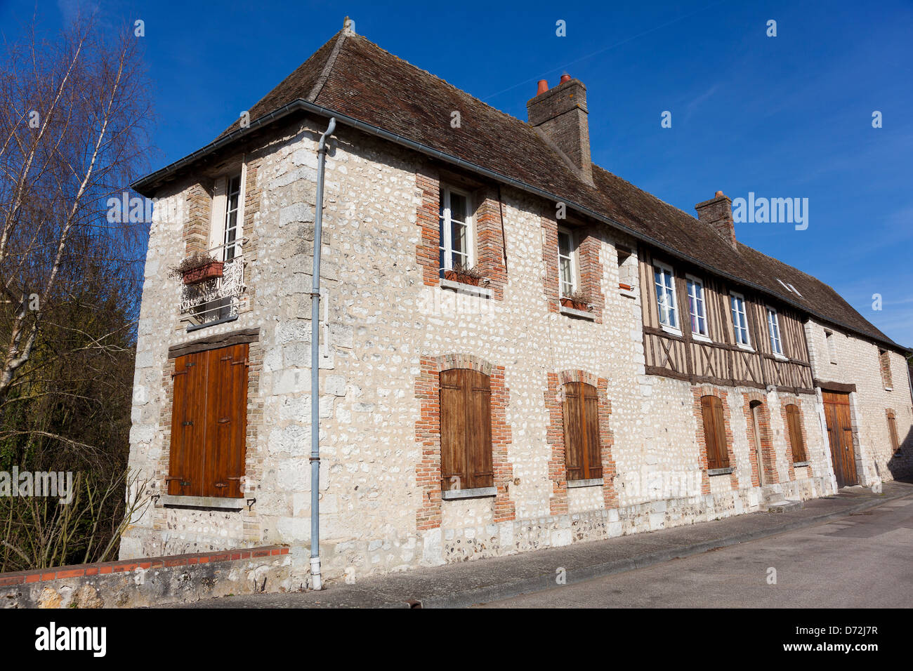 Architecture of Les Andelys, Haute Normandie, France Stock Photo