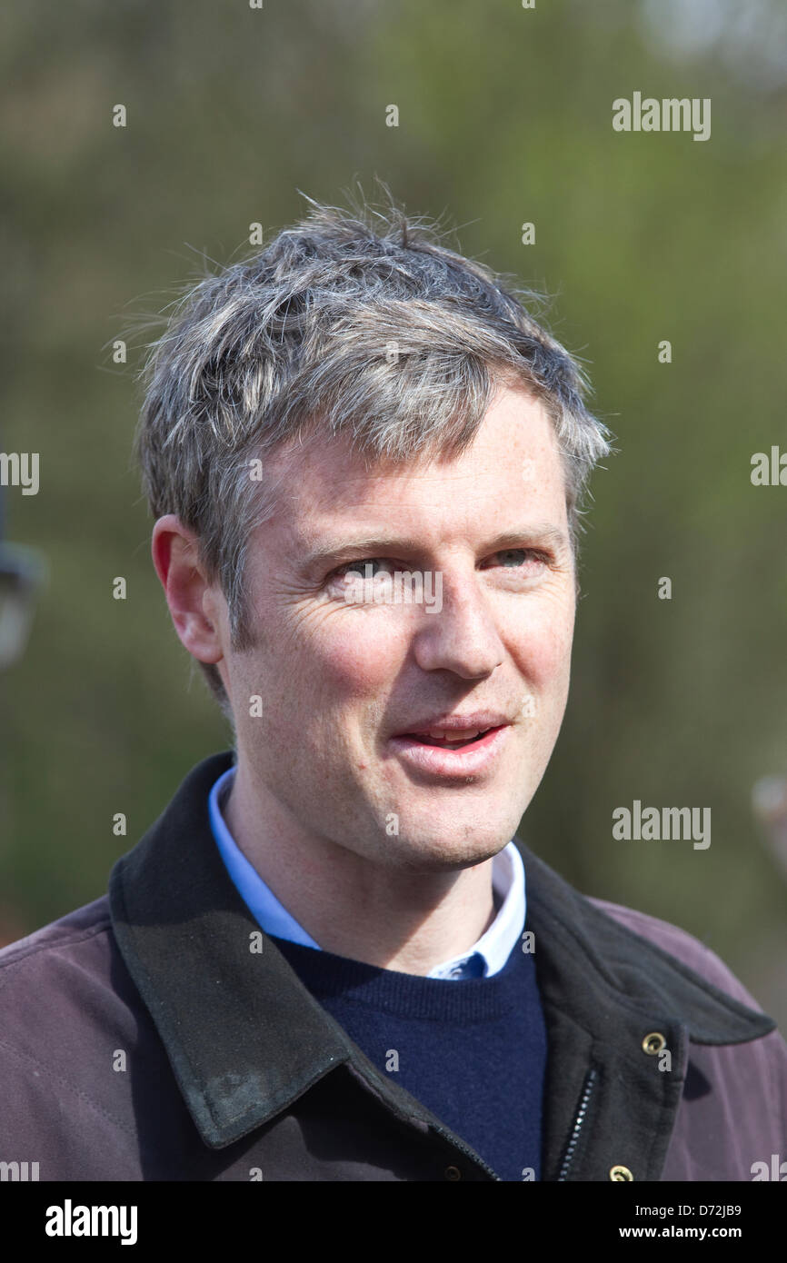 Barnes, London, UK. 27th April 2013.Anti Heathrow expansion rally in Barnes. Picture shows Zac Goldsmith at Barn Elms Playing Fields in Barnes, South West London, to hear Boris Johnson speak at anti Heathrow expansion rally organised by Zac Goldsmith and Richmond Council.Credit: Jeff Gilbert/Alamy Live Stock Photo