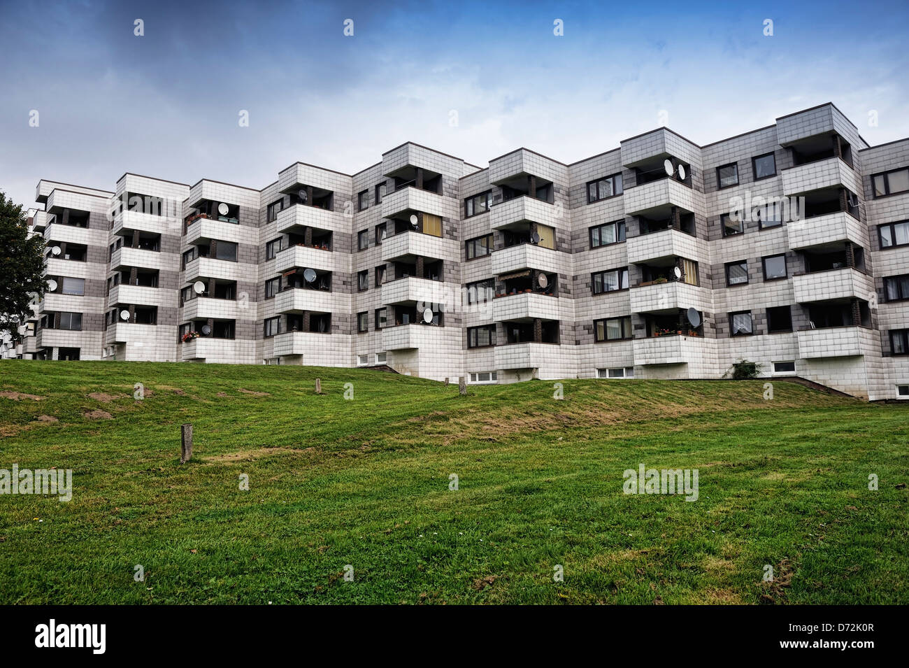 Residential building complex dragon in the Roepraredder in Lohbruegge, mountain village, Hamburg, Germany, Europe Stock Photo