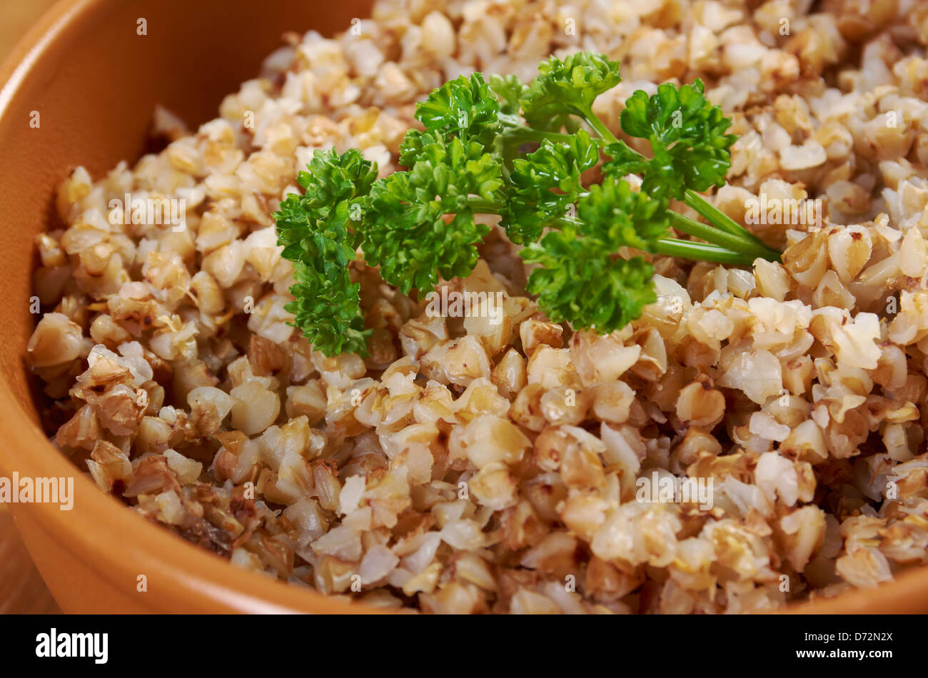 Buckwheat porridge closeup Stock Photo Alamy