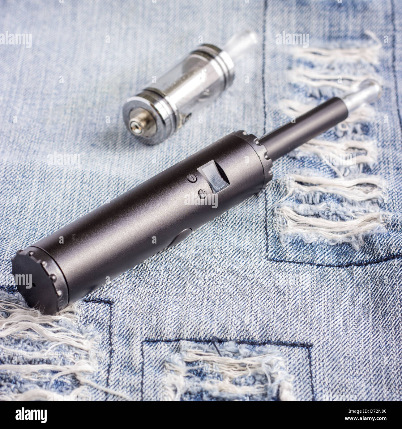 electronic cigarette battery holder ,close up Stock Photo