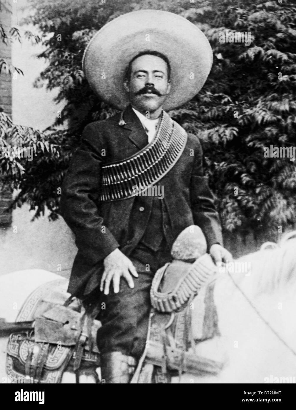 Vintage photo of Mexican revolutionary general Francisco “Pancho” Villa (1878 – 1923). Stock Photo