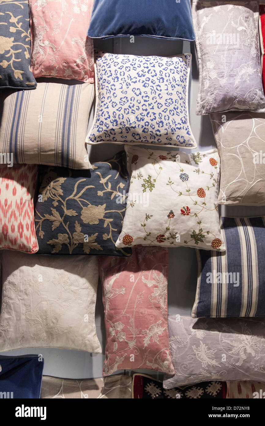 Cushions on display Stock Photo