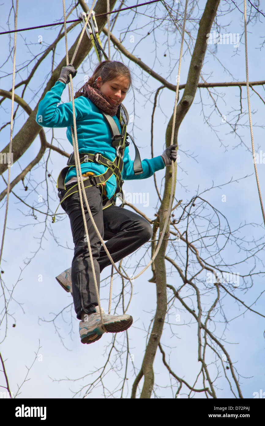 Young Girl Balancing Tree Trunk High Resolution Stock Photography and ...