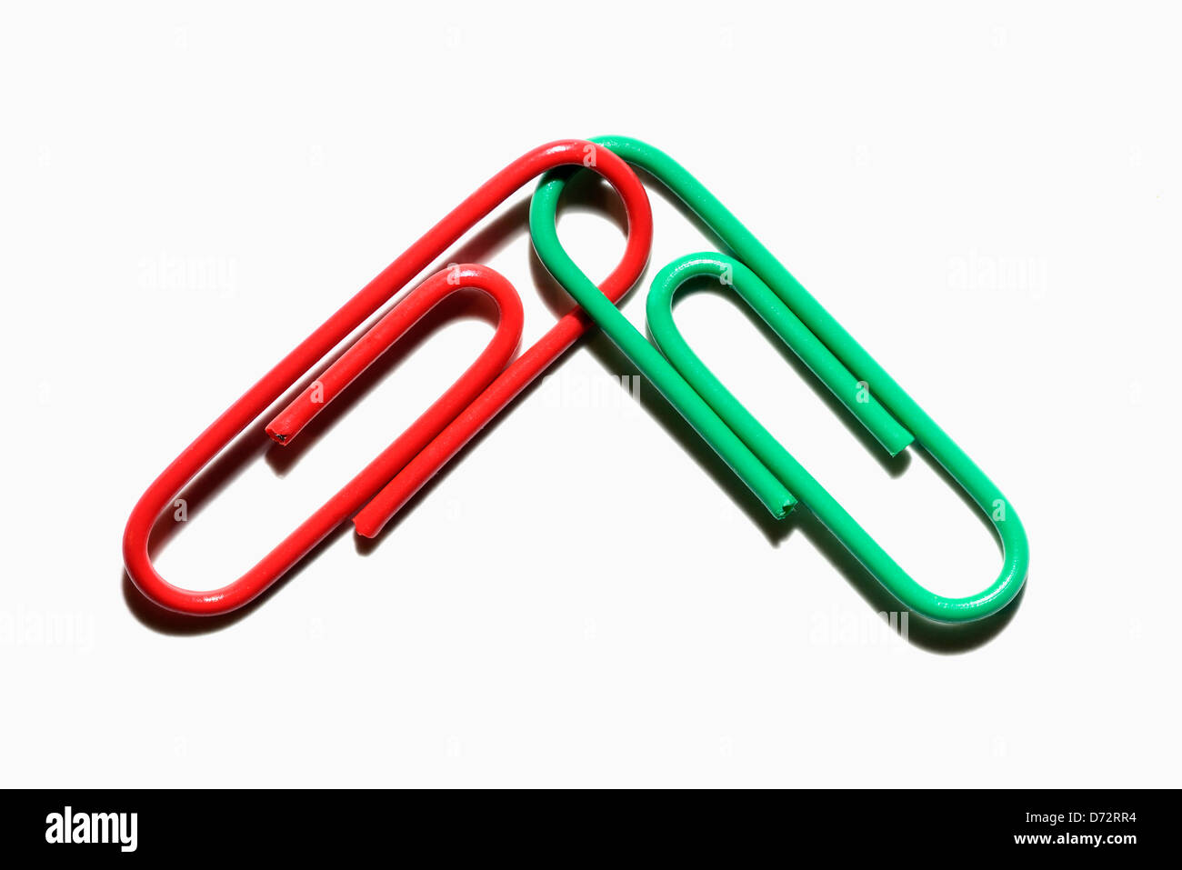 Red and green staple, symbolic photo red-and-green coalition Stock Photo