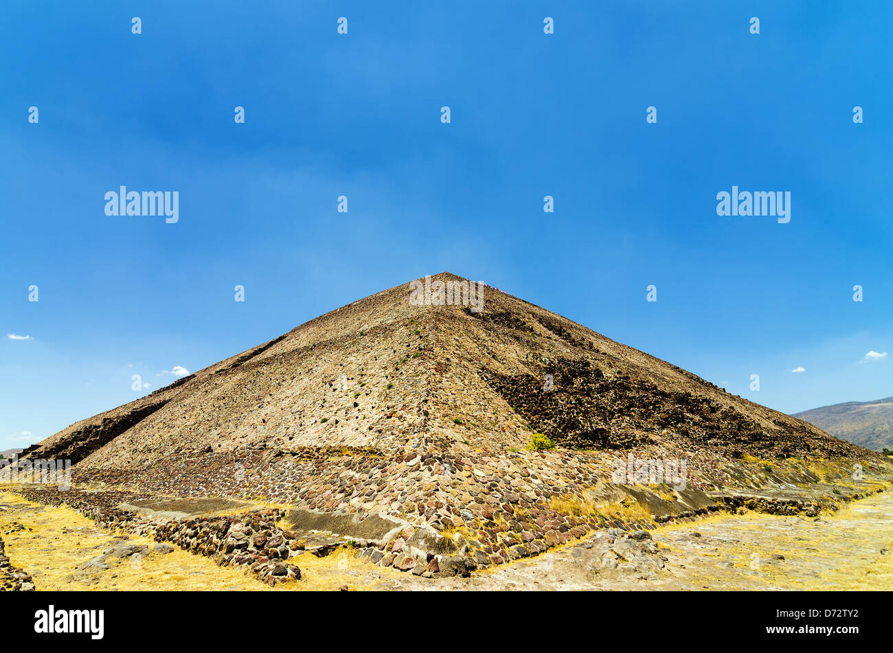 Pyramid of the Sun at the ancient city of Teotihuacan near Mexico City Stock Photo