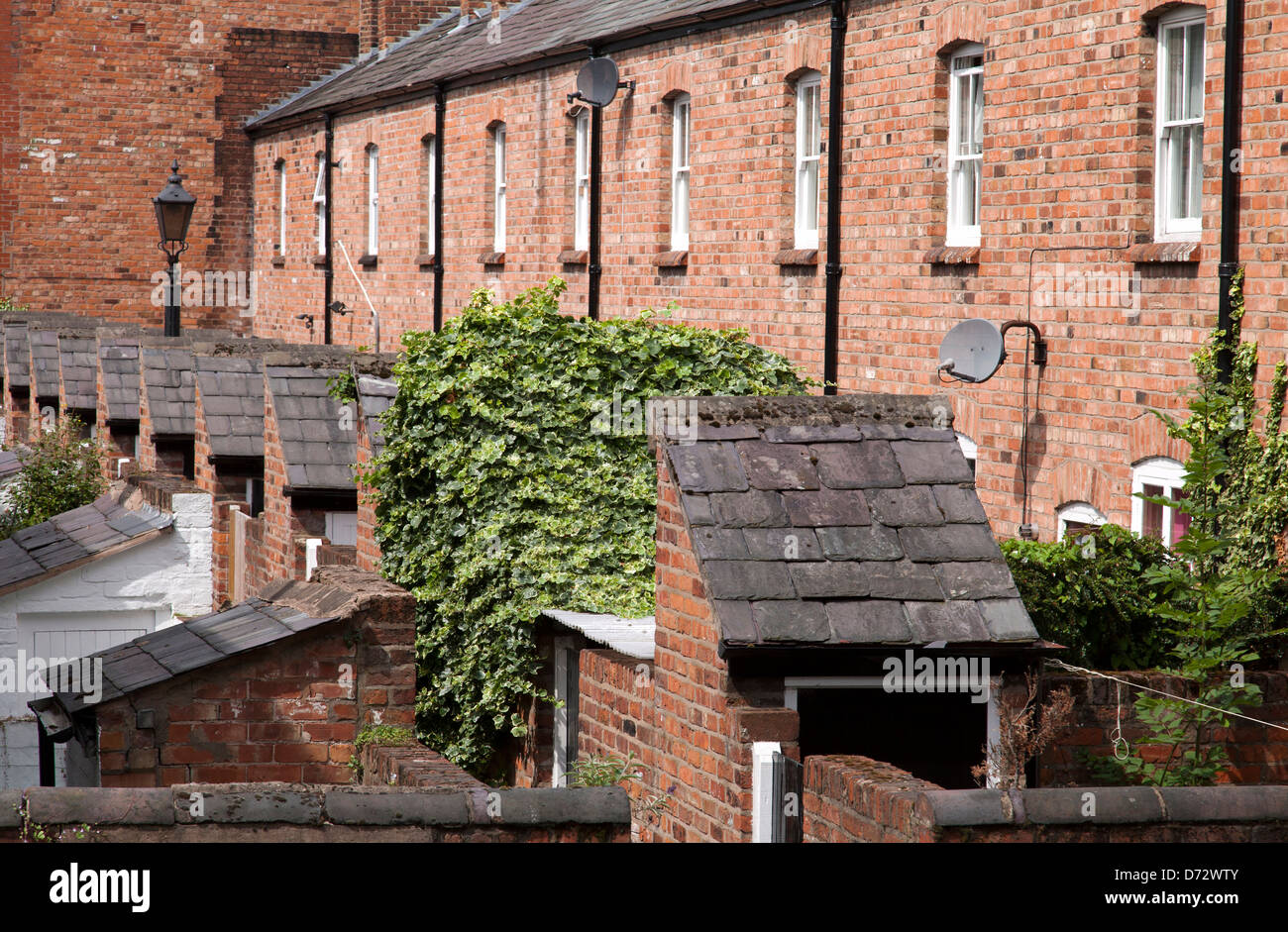 Back-to-back terrace houses in the U.K. Stock Photo