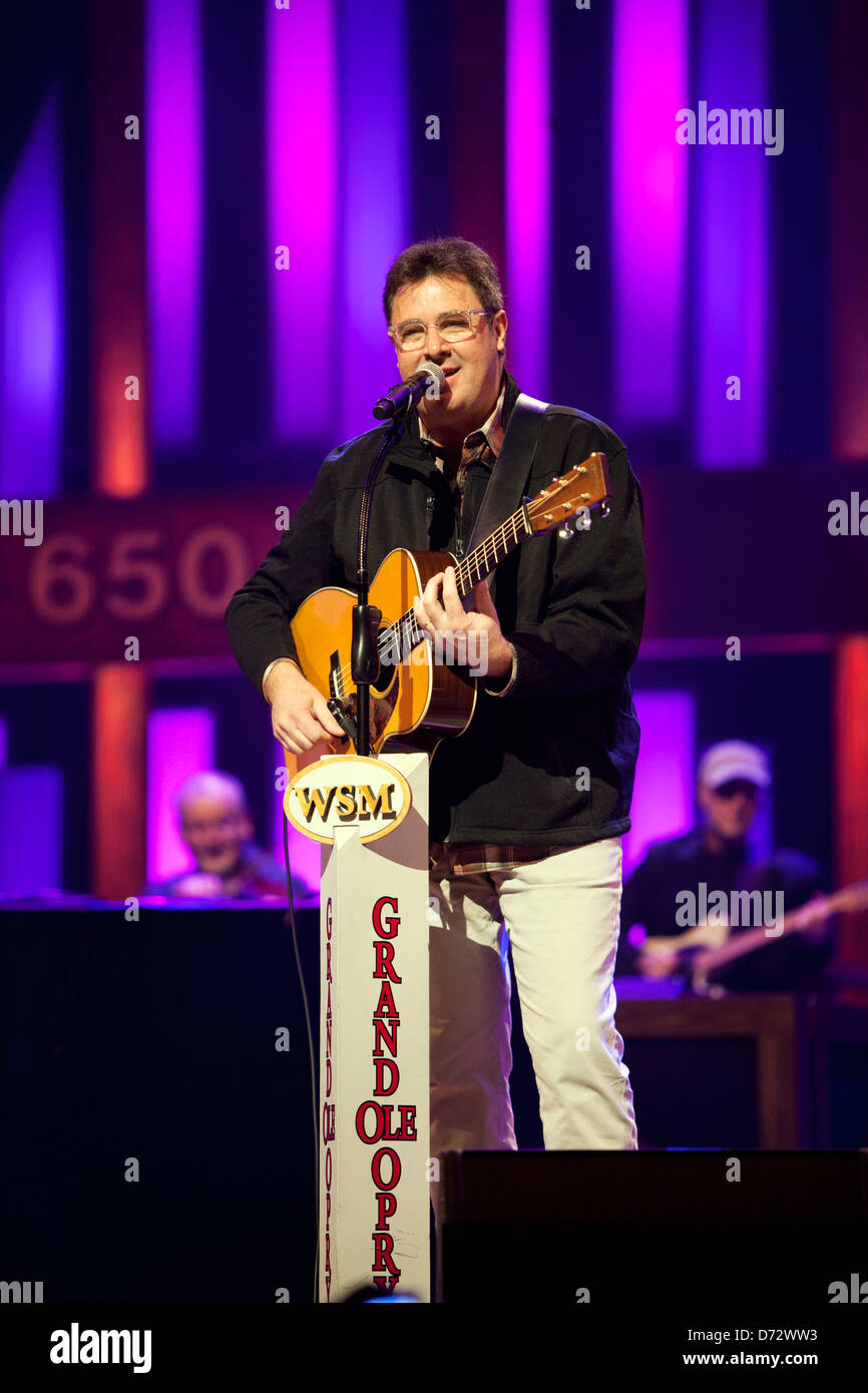 Vince Gill performs at the Grand Ole Opry, Nashville, Tennessee USA Stock Photo