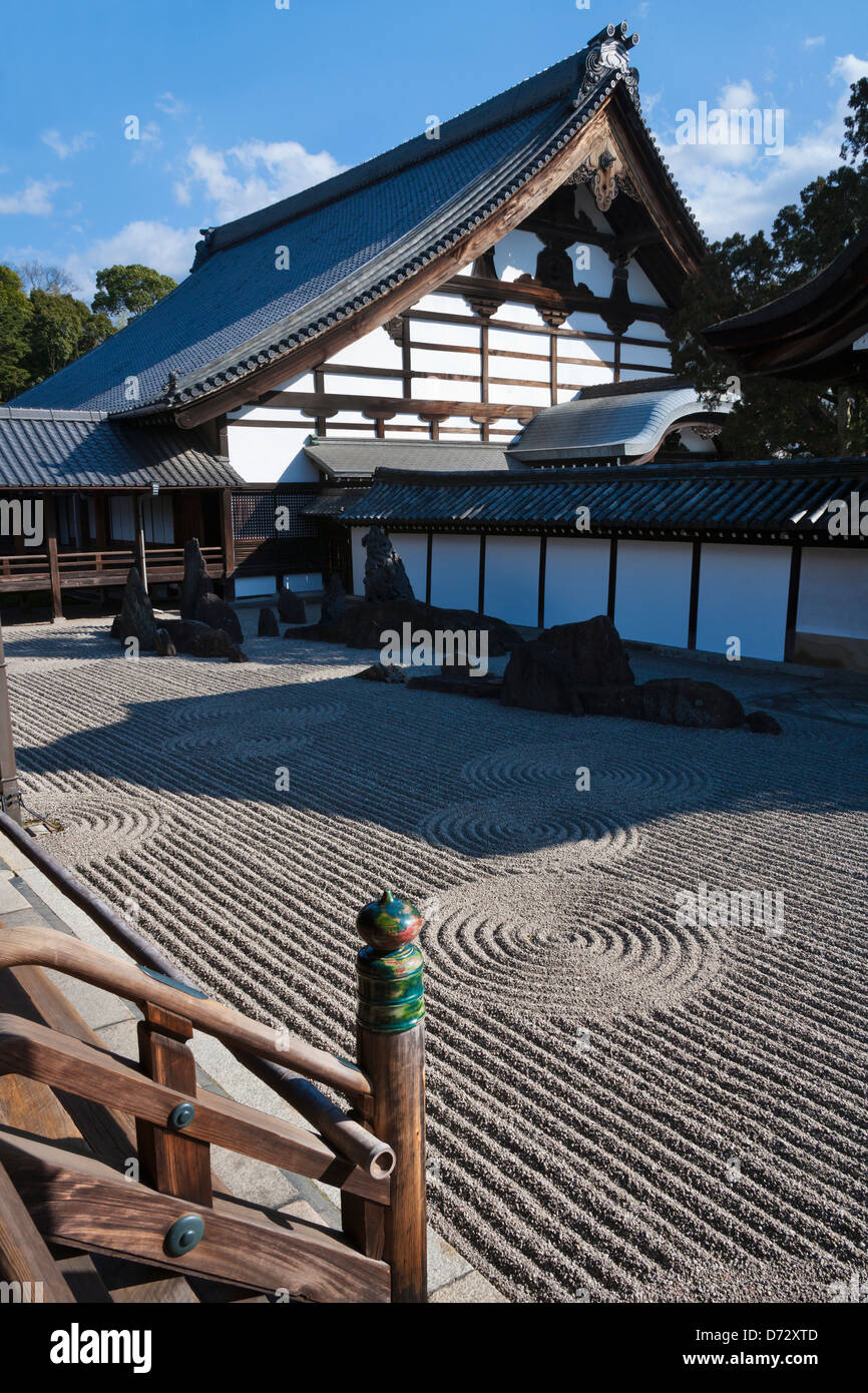 Zen garden in Tofuku-ji temple, Kyoto, Japan Stock Photo