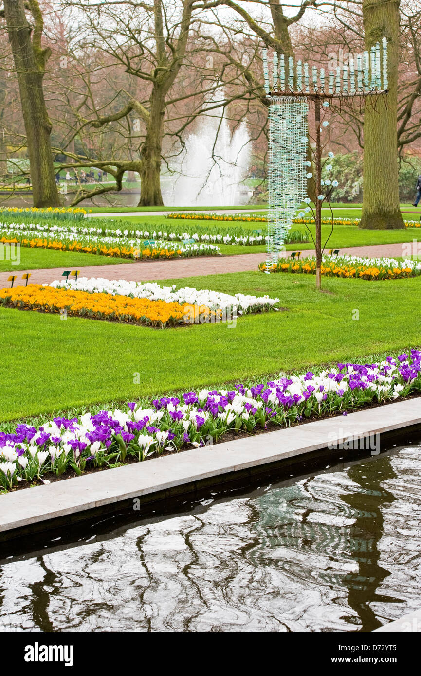 Spring flowering bulbs at the Keukenhof gardens, Holland Stock Photo