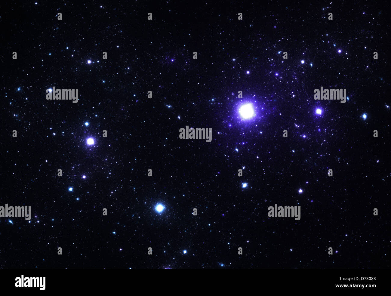 Abstract blue space nebula, stars background Stock Photo - Alamy