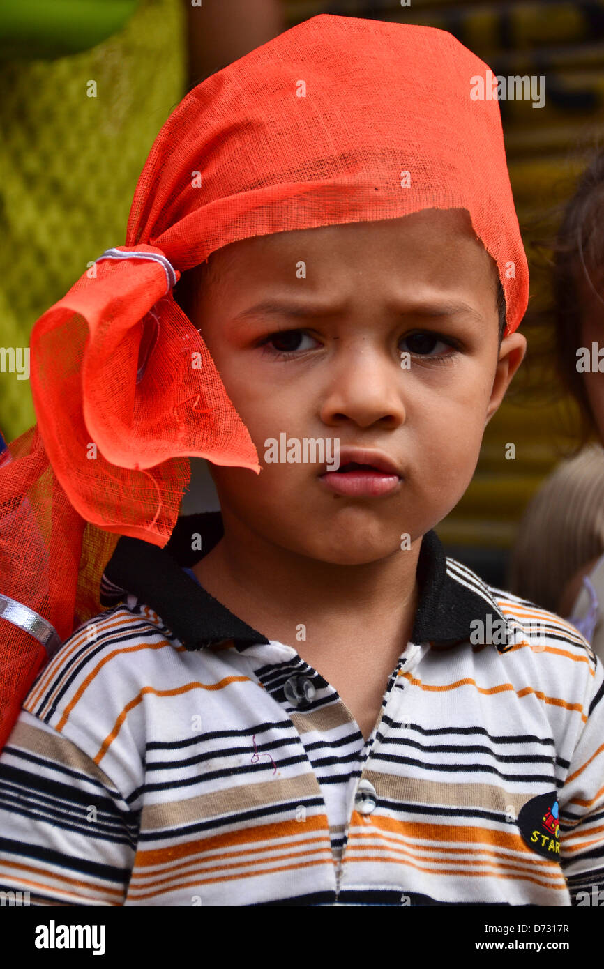 Closeup portrait of a beautiful child outdoor Stock Photo - Alamy