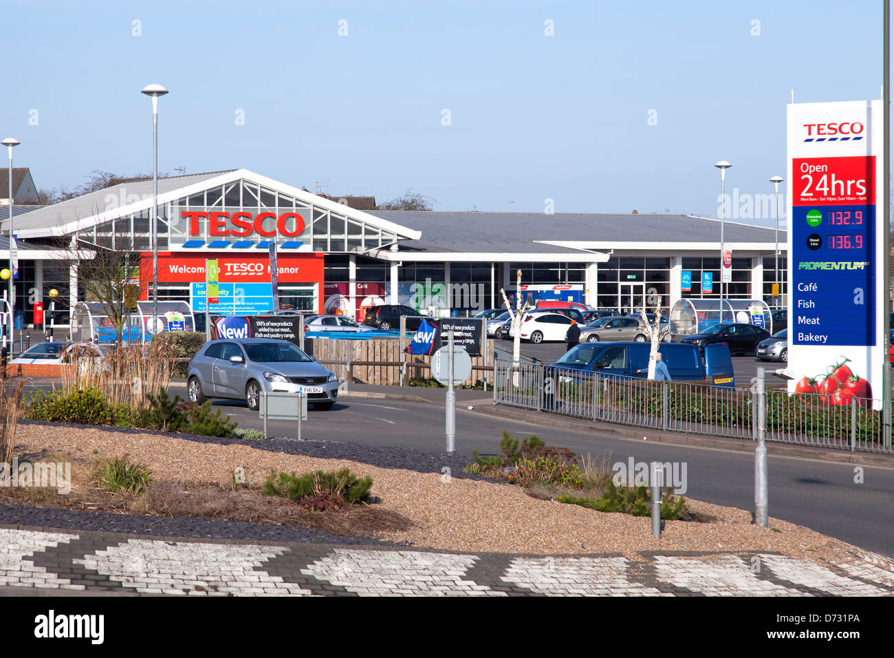 A Tesco supermarket in Ilkeston, Derbyshire, England, U.K Stock Photo