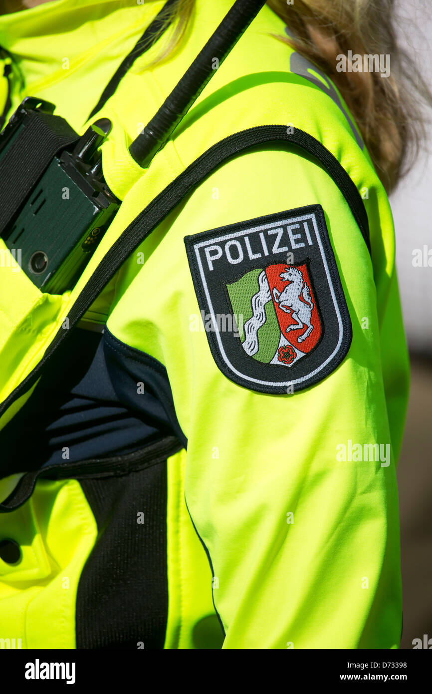 Muenster, Germany, police officer on bicycle patrol Stock Photo - Alamy