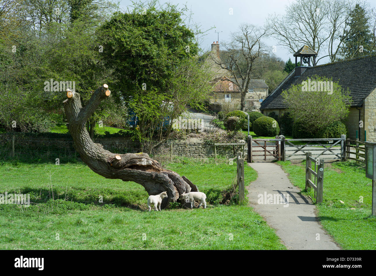 Wadenhoe Village, Northamptonshire, England, April 2013. Wadenhoe with