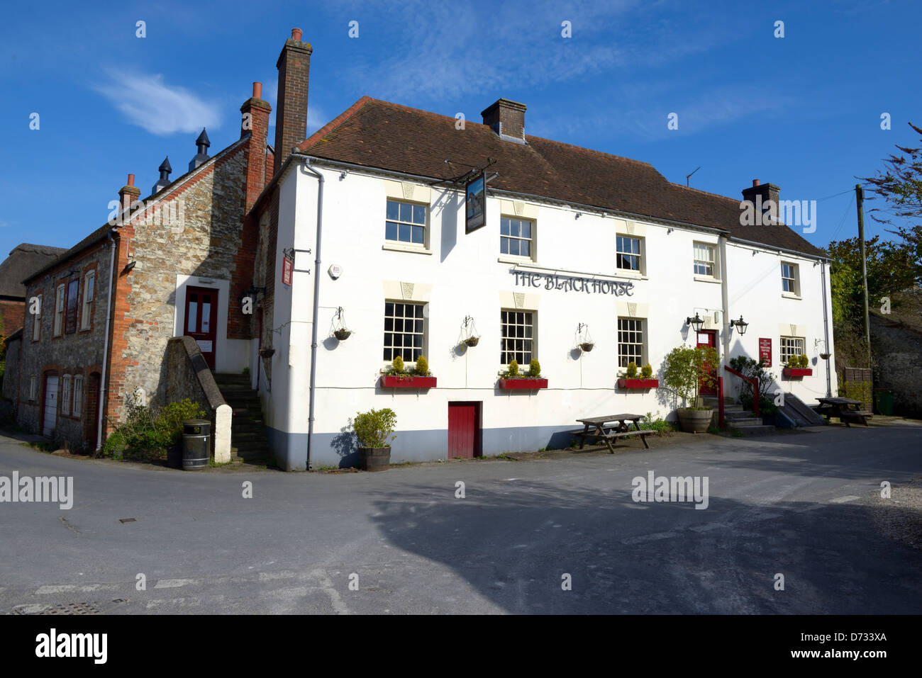 The Black Horse Public House at Amberley, West Sussex, UK Stock Photo
